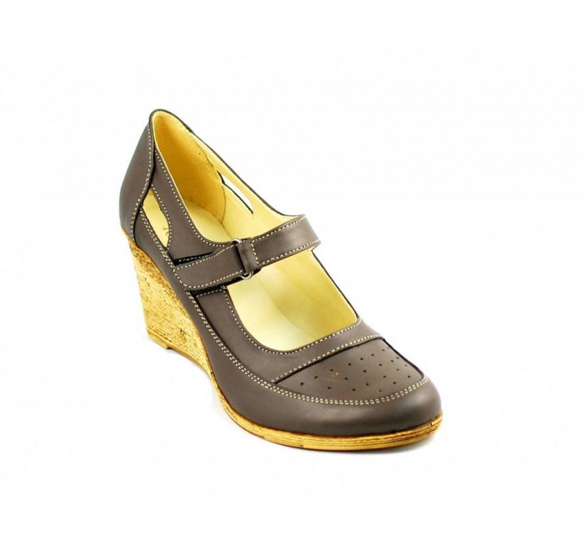 Pantofi dama cu platforma din piele naturala - Foarte comozi P9154G Pantofi dama cu platforma din piele naturala - Foarte comozi P9154G