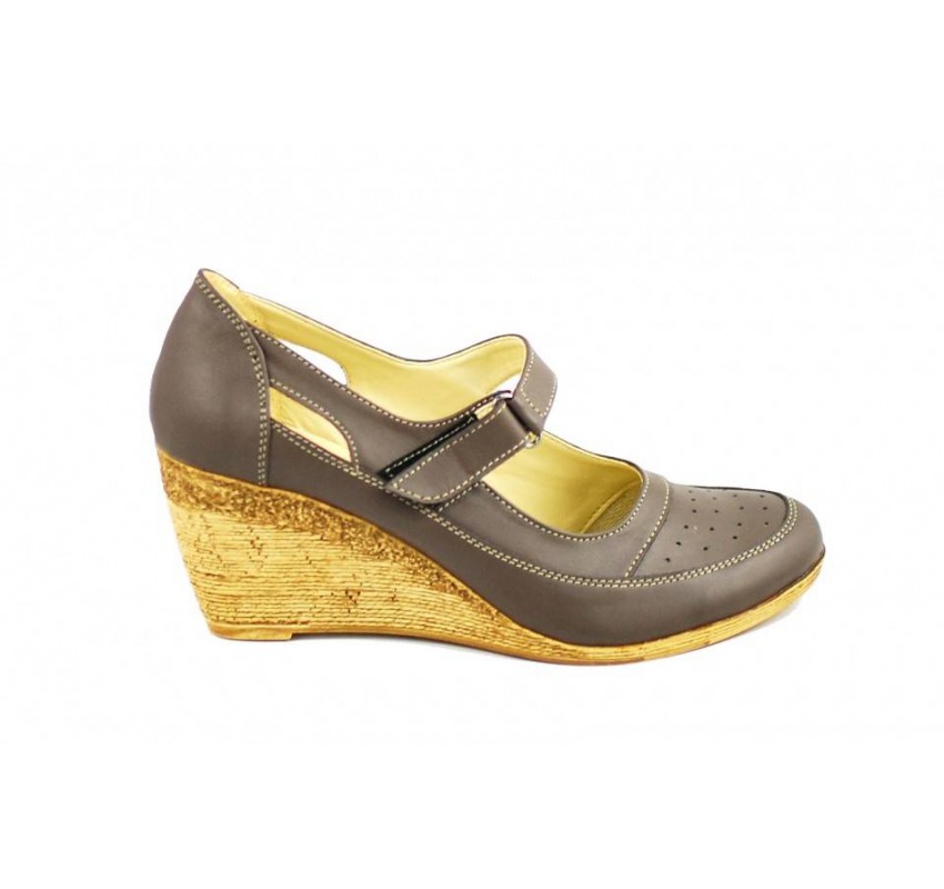 Pantofi dama cu platforma din piele naturala - Foarte comozi P9154G Pantofi dama cu platforma din piele naturala - Foarte comozi P9154G