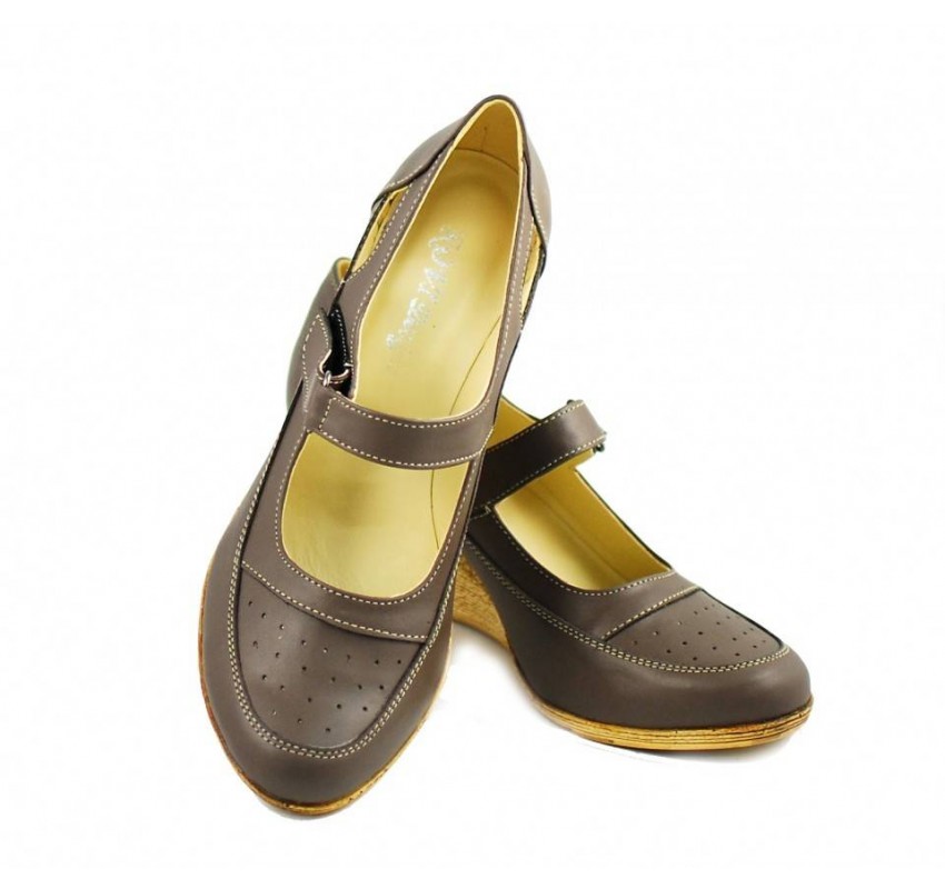 Pantofi dama cu platforma din piele naturala - Foarte comozi P9154G Pantofi dama cu platforma din piele naturala - Foarte comozi P9154G