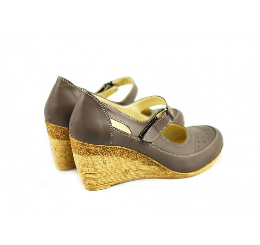 Pantofi dama cu platforma din piele naturala - Foarte comozi P9154G Pantofi dama cu platforma din piele naturala - Foarte comozi P9154G