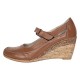 Marimea 38 Pantofi dama cu platforma din piele naturala maro box P9154MBOX1