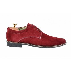 Pantofi barbati din piele intoarsa - Model Casual Visiniu PA2VIS