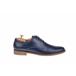 Pantofi barbati casual din piele naturala bleumarin - PABLM