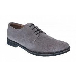 Pantofi barbati casual din piele naturala intoarsa - Model Gri PAGRIVEL4