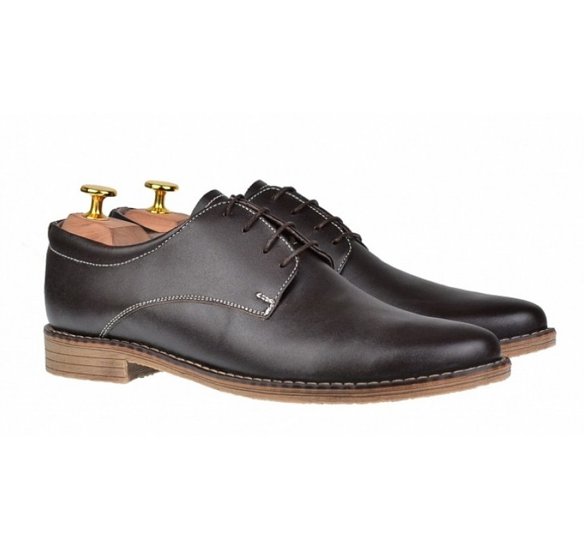  Pantofi barbati casual, din piele naturala maro PAMBOX
