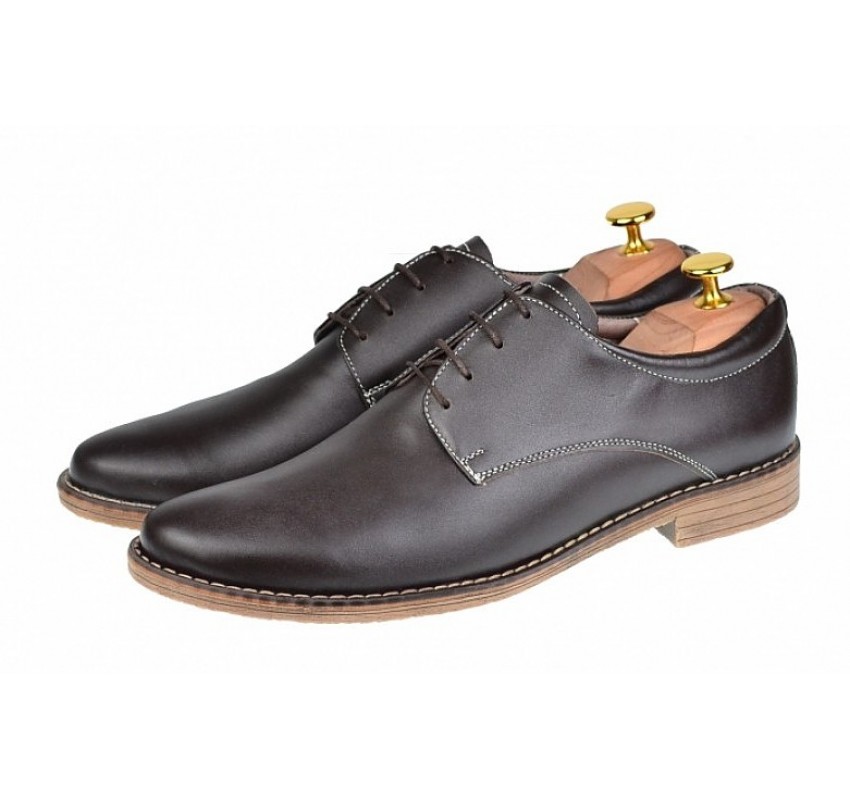  Pantofi barbati casual, din piele naturala maro PAMBOX