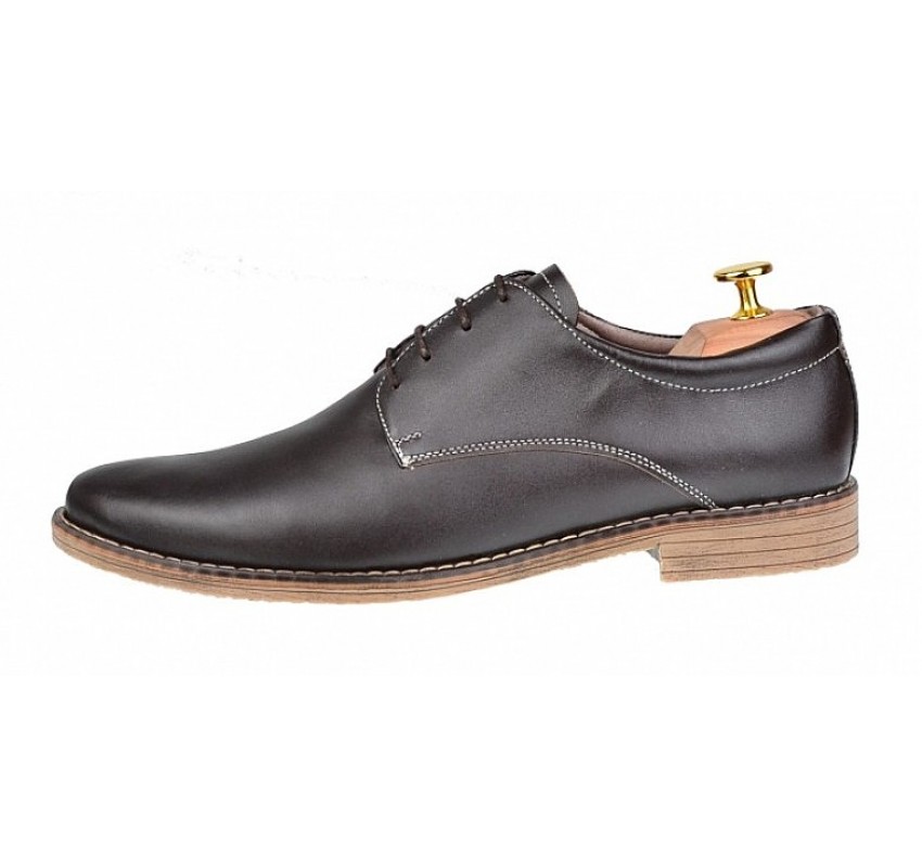  Pantofi barbati casual, din piele naturala maro PAMBOX