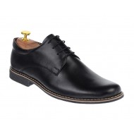 Pantofi barbati casual, din piele naturala, Negru - PANBOX