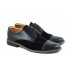 Pantofi barbati casual din piele naturala box, combinata cu piele intoarsa PANSN