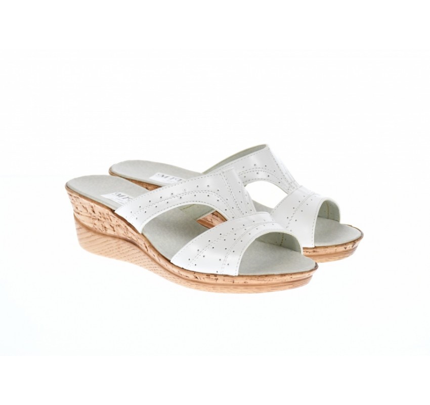 Papuci dama de vara cu platforme de 5 cm, din piele naturala, PAP20ABOX