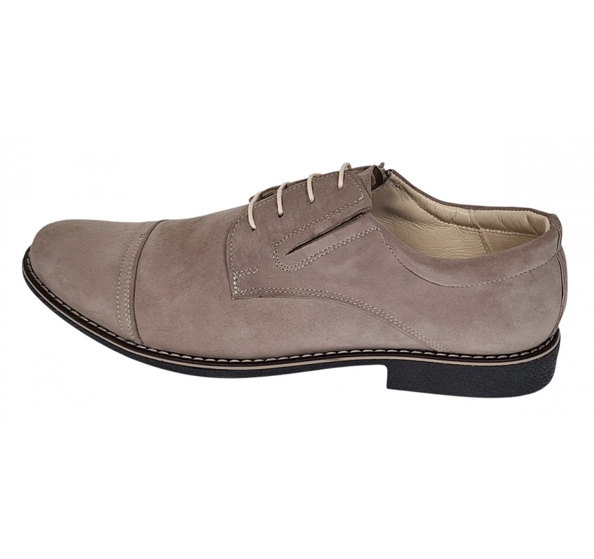 Pantofi casual barbati - Model din piele naturala intoarsa Bej PAVELBEJ1 Pantofi casual barbati - Model din piele naturala intoarsa Bej PAVELBEJ1