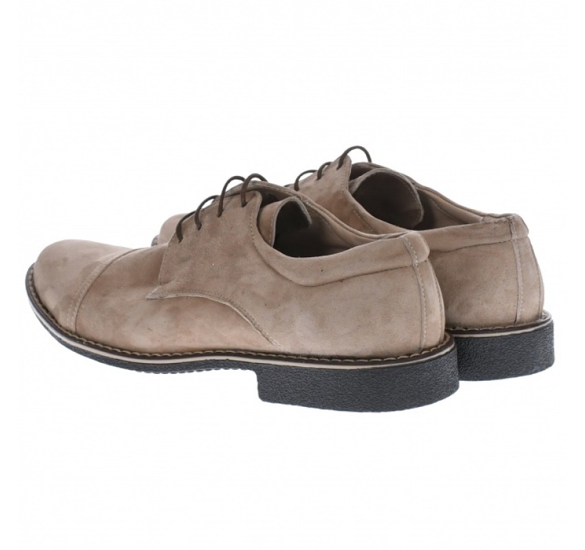 Pantofi barbati casual - eleganti din piele naturala intoarsa, bej - PAVELBEJ2 Pantofi barbati casual - eleganti din piele naturala intoarsa, bej - PAVELBEJ2