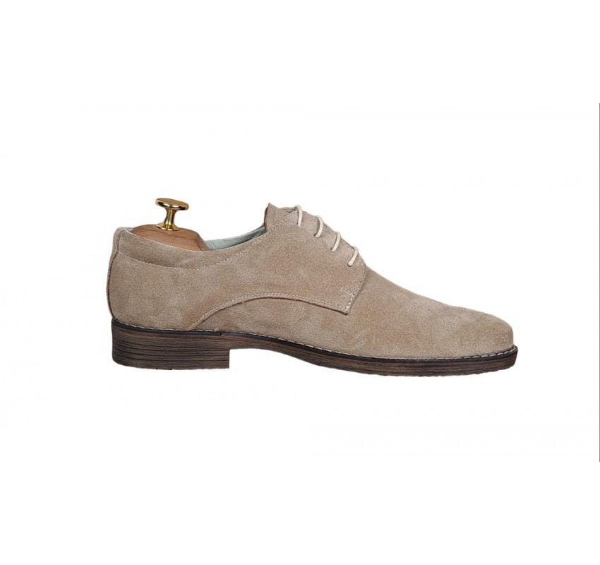 Pantofi barbati casual din piele naturala intoarsa, culoare bej - PAVELBEJ3 Pantofi barbati casual din piele naturala intoarsa, culoare bej - PAVELBEJ3
