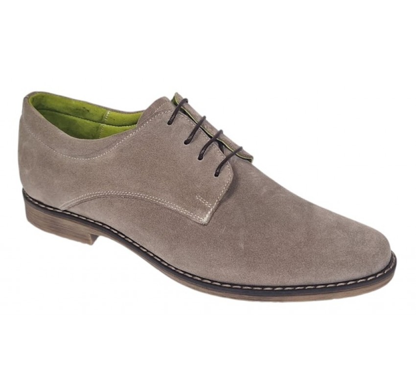Pantofi barbati casual din piele naturala intoarsa Bej PAVELBEJ5