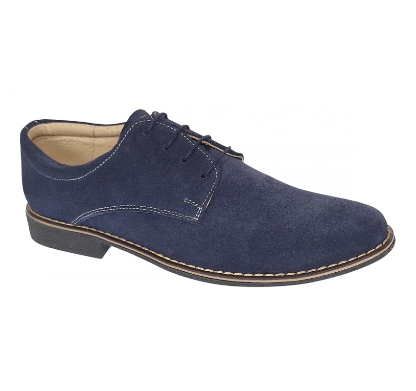 Pantofi barbati casual din piele naturala intoarsa - Model bleumarin PAVELBLM2 Pantofi barbati casual din piele naturala intoarsa - Model bleumarin PAVELBLM2