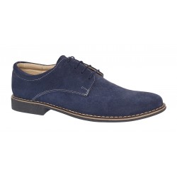 Pantofi barbati casual din piele naturala intoarsa bleumarin PAVELBLM2