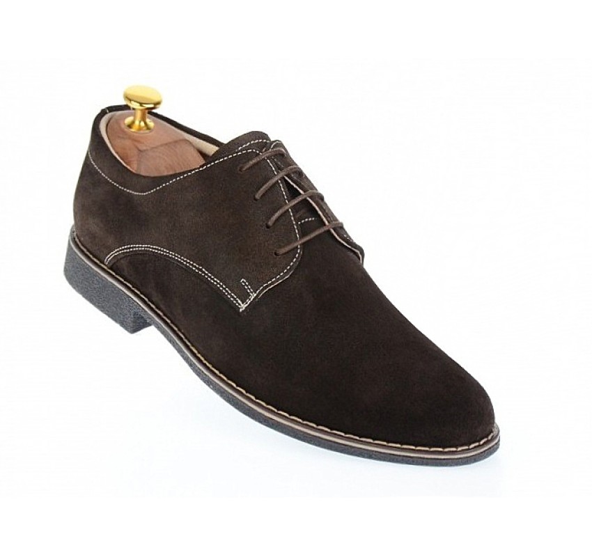 Pantofi barbati casual din piele naturala intoarsa - Model Maro Brun PAVELMARO