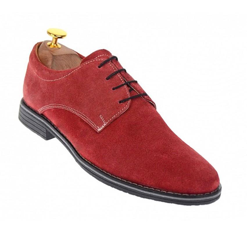 Pantofi barbati casual din piele naturala intoarsa - Model Bordeaux PAVELV
