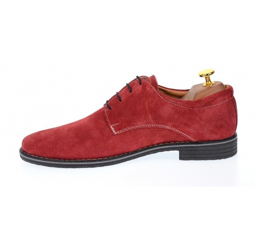 Pantofi barbati casual din piele naturala intoarsa - Model Bordeaux PAVELV