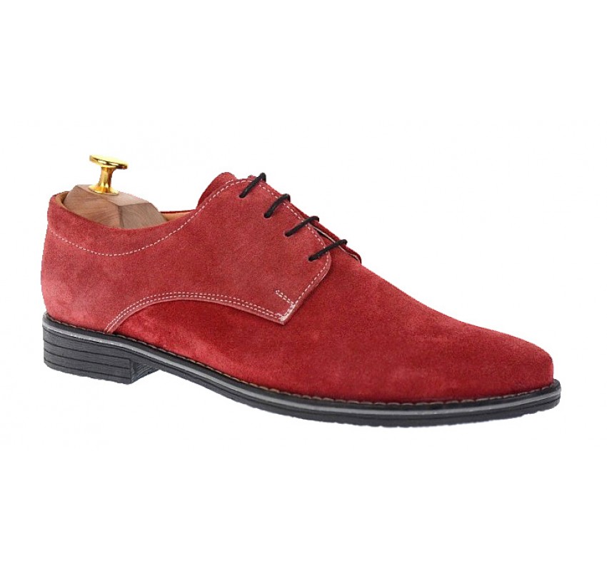 Pantofi barbati casual din piele naturala intoarsa - Model Bordeaux PAVELV