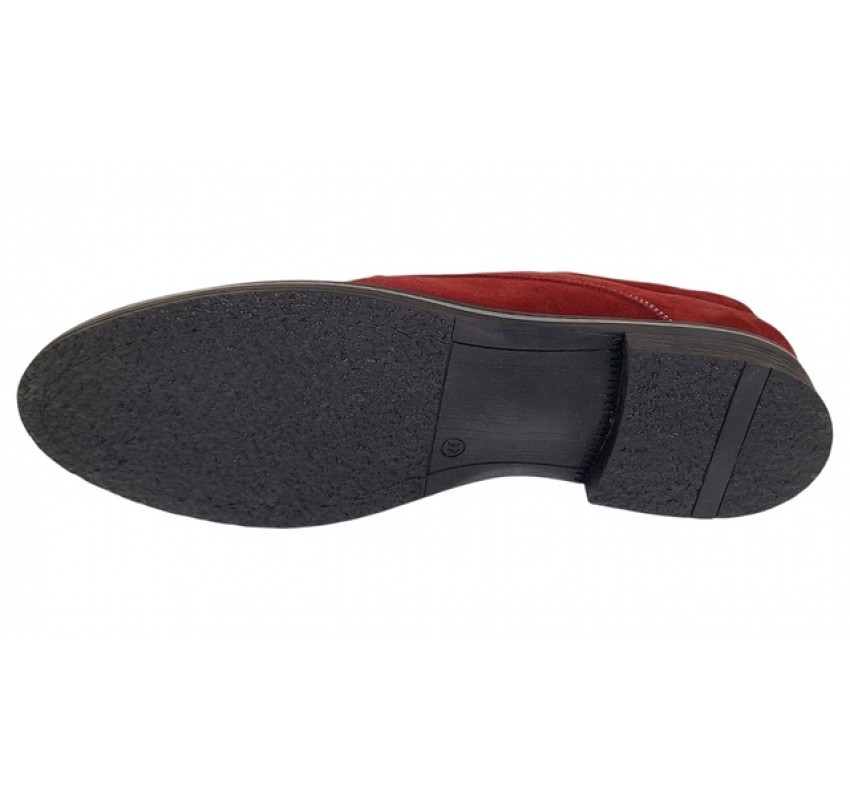 Pantofi barbati piele intoarsa naturala visiniu PAVELV