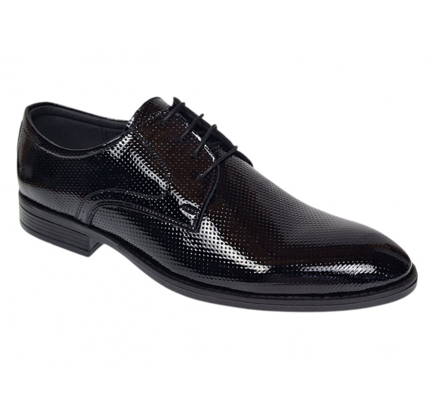Marimea 43, 44 Pantofi barbati eleganti din piele naturala lac - PB101LACG