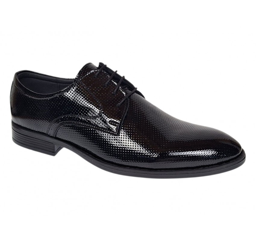 Marimea 43, 44 Pantofi barbati eleganti din piele naturala lac - PB101LACG
