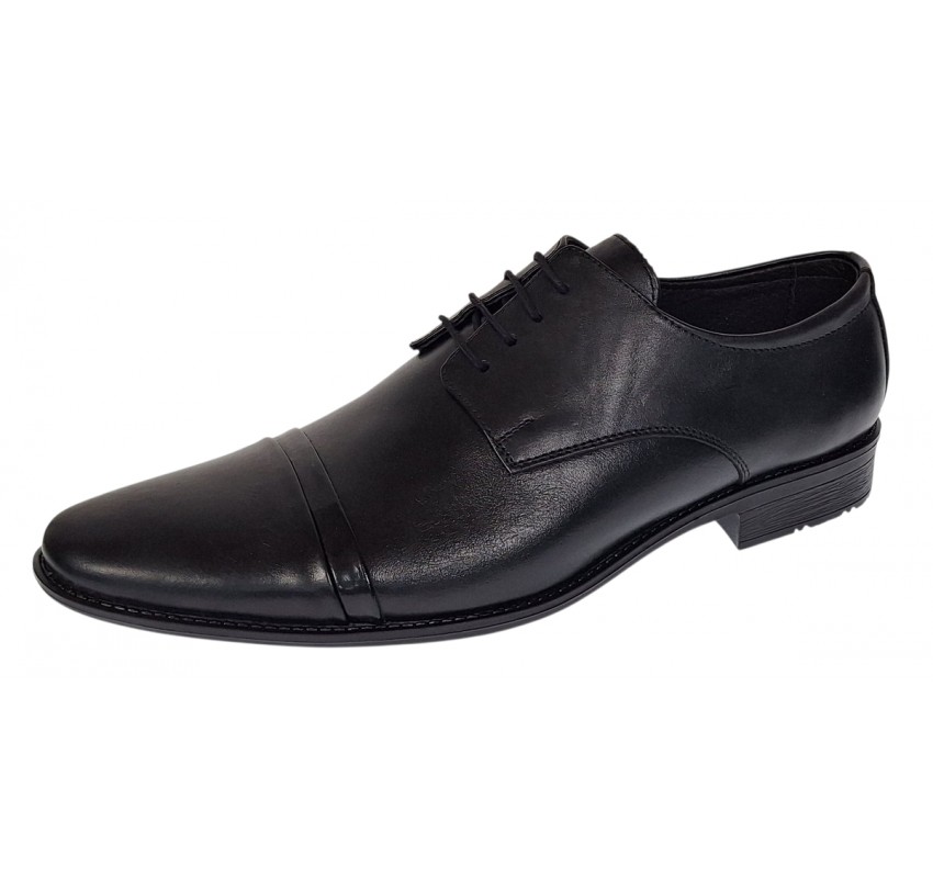 Pantofi barbati eleganti din piele naturala culoare Neagra 111N