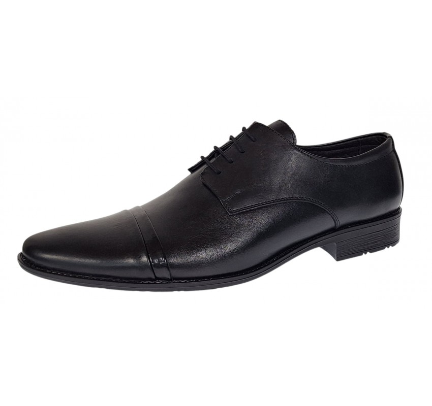 Pantofi barbati eleganti din piele naturala culoare Neagra 111N