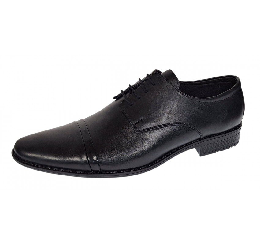 Pantofi barbati eleganti din piele naturala culoare Neagra 111N