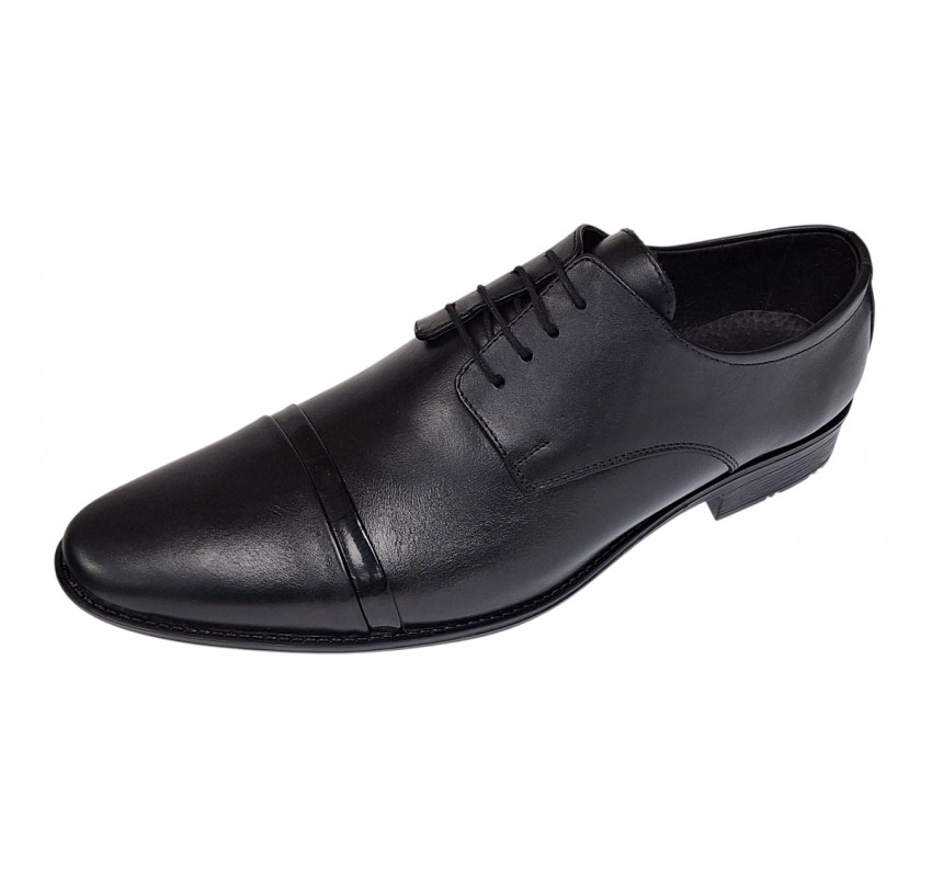 Pantofi barbati eleganti din piele naturala culoare Neagra 111N