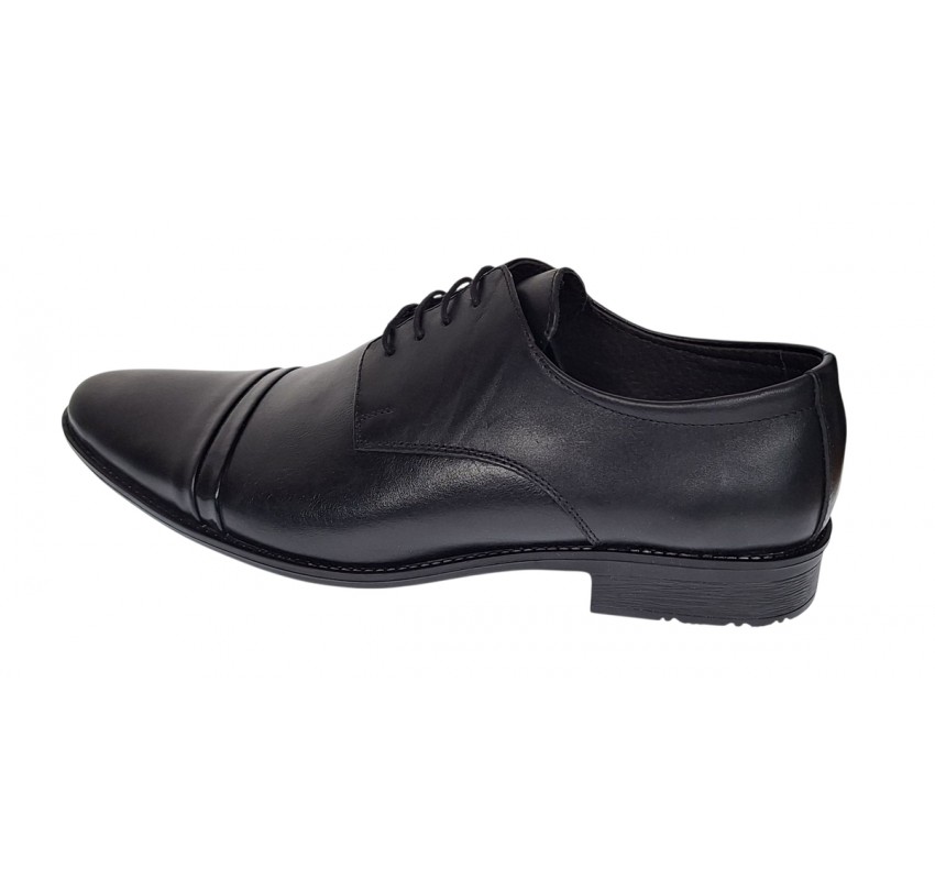 Pantofi barbati eleganti din piele naturala culoare Neagra 111N