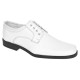 Pantofi barbati albi eleganti din piele naturala cu siret PB2265M