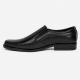 Pantofi bărbați negri din piele naturală, slip-on eleganți cu textură fină și aspect modern PB2265ELN