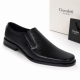 Pantofi bărbați negri din piele naturală, slip-on eleganți cu textură fină și aspect modern PB2265ELN