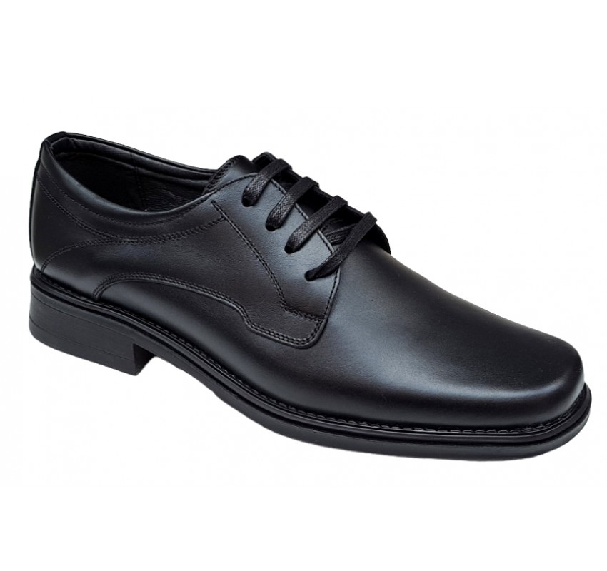 Pantofi barbati eleganti din piele naturala, POLITIE / POMPIERI, Negru, TEST74N