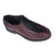 Pantofi casual dama din piele naturala - Model Visiniu cu Negru PDGINAVIS