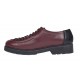 Pantofi casual dama din piele naturala - Model Visiniu cu Negru PDGINAVIS