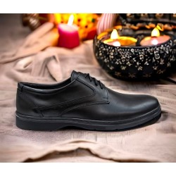 Pantofi barbati casual din piele naturala de culoare neagra PH450NS