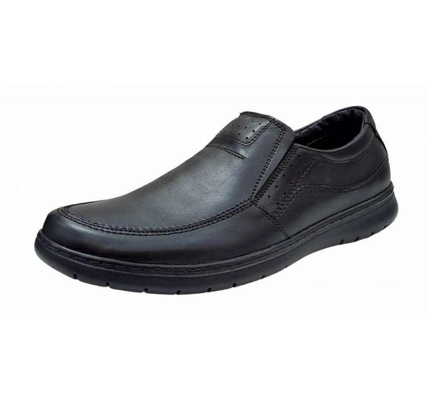 Pantofi barbati casual, din piele naturala, cu elastic, PH451ELN