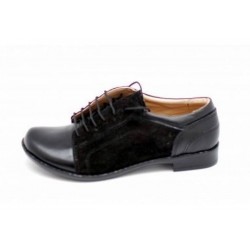 Pantofi dama casual din piele naturala, Made in Romania PHNEGRUBOXVELUR
