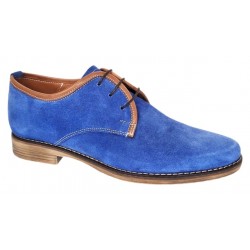 Pantofi barbati casual din piele naturala intoarsa Albastru PRAMFBLUE