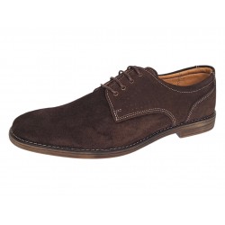 Pantofi barbati casual din piele naturala intoarsa maro PRAMFM