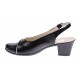 Pantofi dama eleganti, piele naturala cu toc de 6cm - Model Negru, Alb, PS35LA