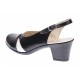 Pantofi dama eleganti, piele naturala cu toc de 6cm - Model Negru, Alb, PS35LA
