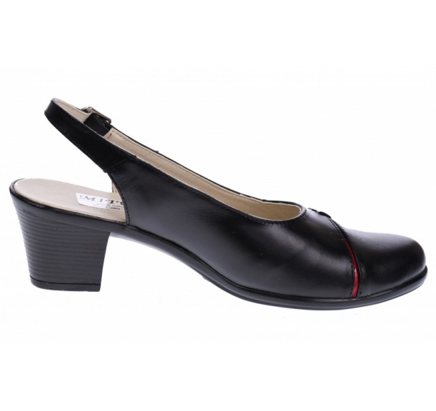 Pantofi dama decupati din piele naturala cu toc de 6cm - Model Negru Rosu PS35LR Pantofi dama decupati din piele naturala cu toc de 6cm - Model Negru Rosu PS35LR