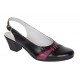 Pantofi dama eleganti din piele naturala cu toc de 6cm - Model decupat Negru, Bordo PS35NB