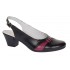 Pantofi dama eleganti din piele naturala cu toc de 6cm - Model decupat Negru, Bordo PS35NB