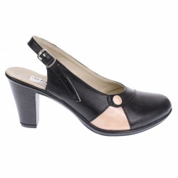 Pantofi dama eleganti, piele naturala, Made in Romania, PS46NUD
