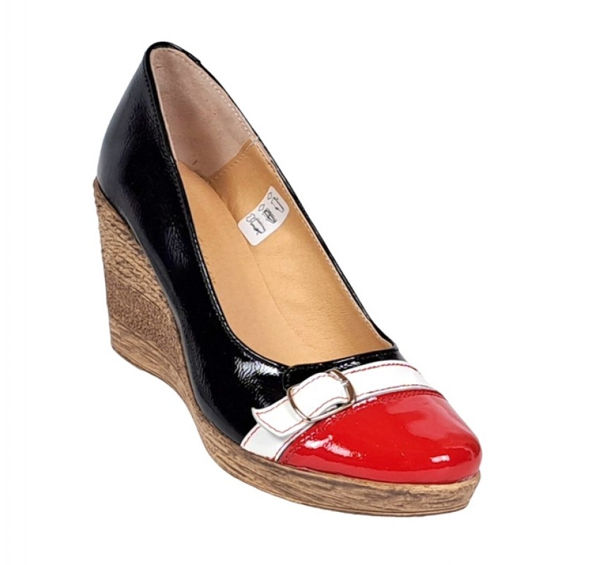 Pantofi dama piele naturala cu platforme de 7 cm PTEARAN3
